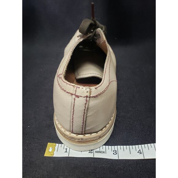 Vintage Brunswick Tan Leather Brown Grommets Split Toe Bowling Shoes Travel Bag - Picture 10 of 14